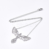 Non-Tarnish 201 Stainless Steel Pendant Necklaces LS-NJEW-T009-JN056-1-40-2
