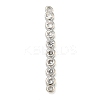 Brass Pave Cubic Zirconia Three Flat Round Links Connector Charms KK-P277-52D-A-2