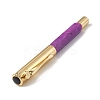 Dyed Natural Quartz Brass Pens AJEW-M209-05G-2