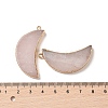 Electroplate Natural Rose Quartz Pendants G-XCP0001-21-3