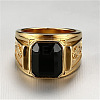 Alloy Rhinestone Finger Rings for Men FS-WG512DB-03-2