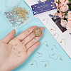 100Pcs 2 Styles Brass Ear Wire KK-SC0004-85-3