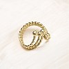 304 Stainless Steel Cuff Rings for Women RJEW-B136-02G-1