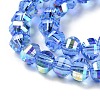 Transparent Electroplate Glass Beads Strands X-GLAA-Q099-C01-11-1-3