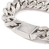 Non-Tarnish 304 Stainless Steel Curb Chains Bracelet for Women BJEW-E107-10P-4