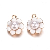 Light Gold Plated Alloy Enamel Pendants X-PALLOY-TAC0009-67-1