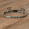 Natural Labradorite Beaded Braided Bracelets QH4784-18-1