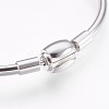 Tarnish Resistant 304 Stainless Steel European Style Bangle Making BJEW-I267-003B-2