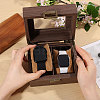 2-Slot Wood Covered with PU Leather Watch Storage Boxes with Glass Visible Window Hinged Lids and Lint Pillows Inside CON-WH0113-10A-3