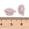 SHEGRACE Flower Brass Micro Pave Cubic Zirconia Spacer Bars XGRQ5K967-826P-3