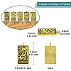 15Pcs 5 Styles Tibetan Style Alloy Pendants TIBEP-YW0001-76AG-4