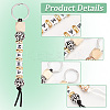 4Pcs 2 Colors Wood and Plastic Beads Keychain Decorationes AJEW-SP0001-40-6