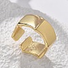 Brass Cuff Rings RJEW-C120-13G-1