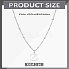 1Pc Brass Chain & 304 Stainless Steel Letter Pendant Necklaces NJEW-LP0001-35Z-P-2