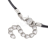 Transparent Electroplate Glass Pendant Necklaces NJEW-MZ00040-02-5
