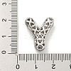 Platinum Plated Brass Micro Pave Cubic Zirconia Pendants KK-L073-001P-Y-3
