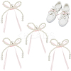 4Pcs Plastic Imitation Pearl & Ribbon Bowknot Pendant Decorations DIY-HY0002-10B-1