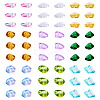 135G 9 Colors Spray Painted Transparent Glass Beads GLAA-TA0002-71-2