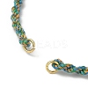 Braided Cotton Cord Bracelet Making MAK-L043-02G-11-2
