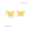 Stylish 304 Stainless Steel Butterfly Stud Earrings for Women's Daily Wear AO7472-2-3