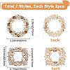 4Pcs 2 Style Alloy Shoes Buckle Clips ALRI-FG0001-02-2