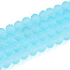 Baking Paint Frosted Glass Beads Strands FGLA-N003-6mm-02-1