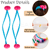 7Pcs 7 Styles Candy Color Acrylic Heart Hair Ties OHAR-CP0001-22B-6