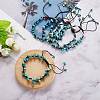 5Pcs 5 Styles Adjustable Braided Nylon Cord Anklets AJEW-SZ0001-63-5
