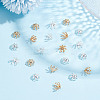 200Pcs 2 Colors Brass Bead Caps FIND-GO0003-29-4