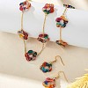 Flower Alloy & Acrylic Jewelry Set FS-WG36751-01-5