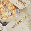 2Pcs 2 Colors Oval Brass Locket Pendants PALLOY-FH00108-5