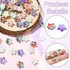 100Pcs 6 Colors Electroplate Two Tone Transparent Resin Beads RESI-CJ0005-28-3