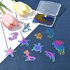 20Pcs 10 Styles Ion Plating(IP) 201 Stainless Steel Etched Metal Embellishments Pendants STAS-FS0001-52-10