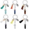 Synthetic & Natural Gemstone Bullet Keychain KEYC-NB0001-43-1