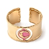304 Stainless Steel Enamel Cuff Bangles for Women BJEW-B166-02G-4