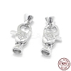 Anti-Tarnish Rhodium Plated 925 Sterling Silver Lobster Claw Clasps STER-L055-062P-4