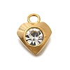 304 Stainless Steel Pave Cubic Zirconia Charms LS-STAS-D310-07G-01-1