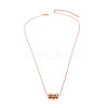 Fashion Simple Real Gold Plated Brass Three Rings Pendant Necklace(Chain Extenders Random Style) JN05A-3