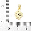Brass Micro Pave Cubic Zirconia Pendants KK-S510-12G-3