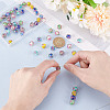 56Pcs 7 Colors Luminous Handmade Gold Sand Lampwork Beads LAMP-GA0001-14-3