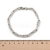 304 Stainless Steel Paperclip Chain Bracelets for Women Men BJEW-F488-58P-5