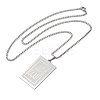 201 Stainless Steel Box Chain Rectangle with Muslim Islam Allah Pendant Necklaces LS-NJEW-M008-04P-2