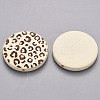 Painted Natural Wood Beads WOOD-N006-07E-2