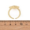 Adjustable Brass Micro Pave Cubic Zirconia Cuff Rings for Women RJEW-B139-07G-01-5