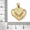 Brass Micro Pave Cubic Zirconia ABS Imitation Pearl Pendants KK-D328-03G-C-3