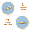200Pcs Brass Screw Eye Pin Peg Bails KK-HY0003-40-4