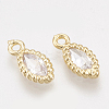 Brass Cubic Zirconia Charms LS-KK-T035-27-2
