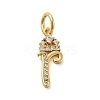 Brass Micro Pave Cubic Zirconia Pendants KK-M273-01G-R-1
