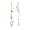 Asymmetrical Golden Alloy Enamel  Stud Earrings EJEW-Z061-01G-02-1