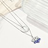 304 Stainless Steel Double Layered Necklaces NJEW-P320-14G-01-3